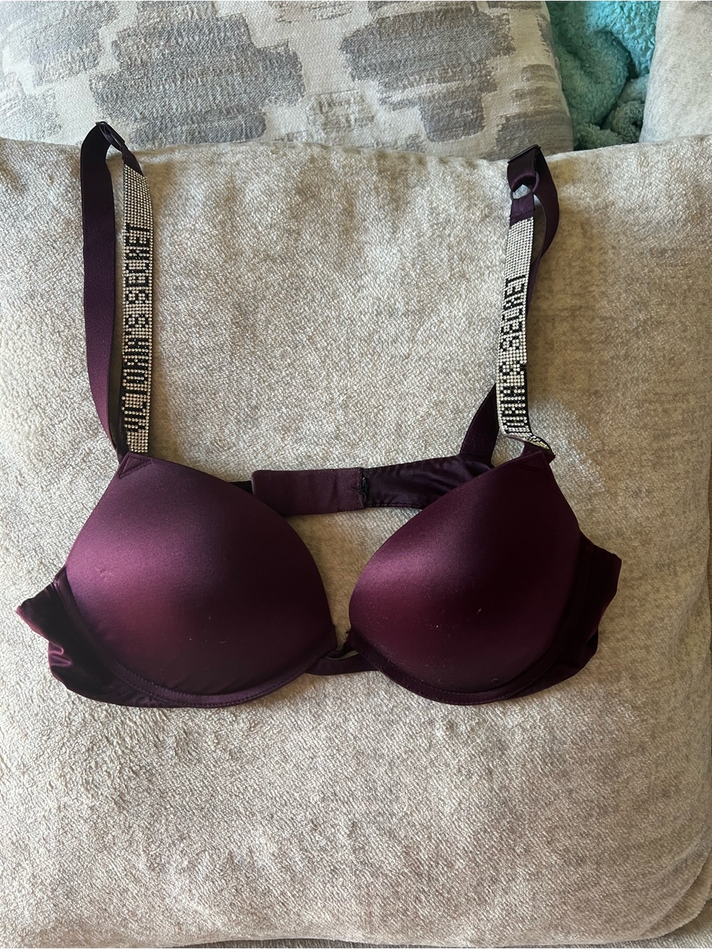 Victoria's Secret Very Sexy Bombshell Add-2-Cups Push-Up Bra in a burgundy/deep